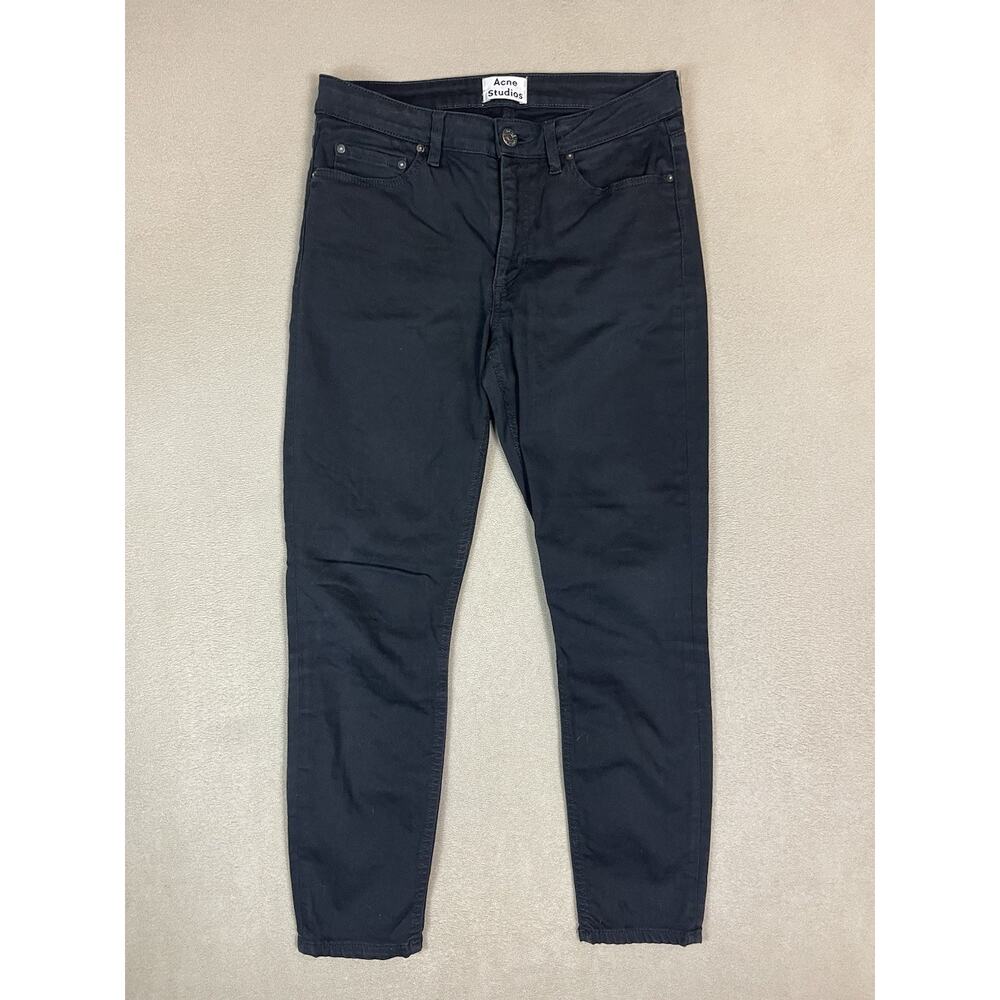 Acne Studios‎ Jeans Womens 29/30 Black Skinny 5 Pockets Mid Rise Stretch Denim